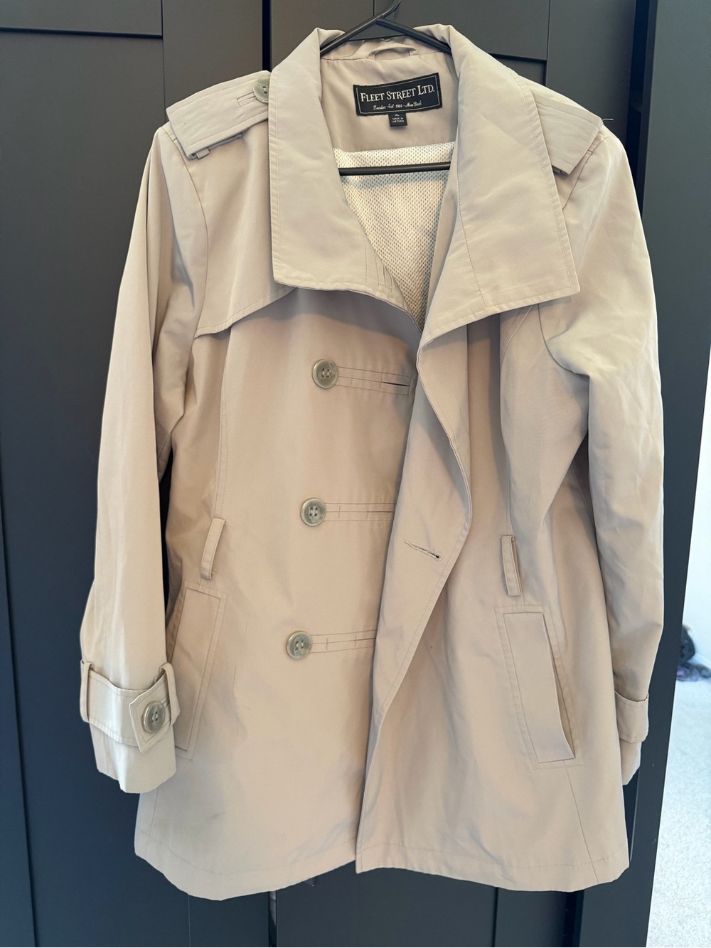 Fleet Street Ltd. Women's Light Khaki Trench Coat
